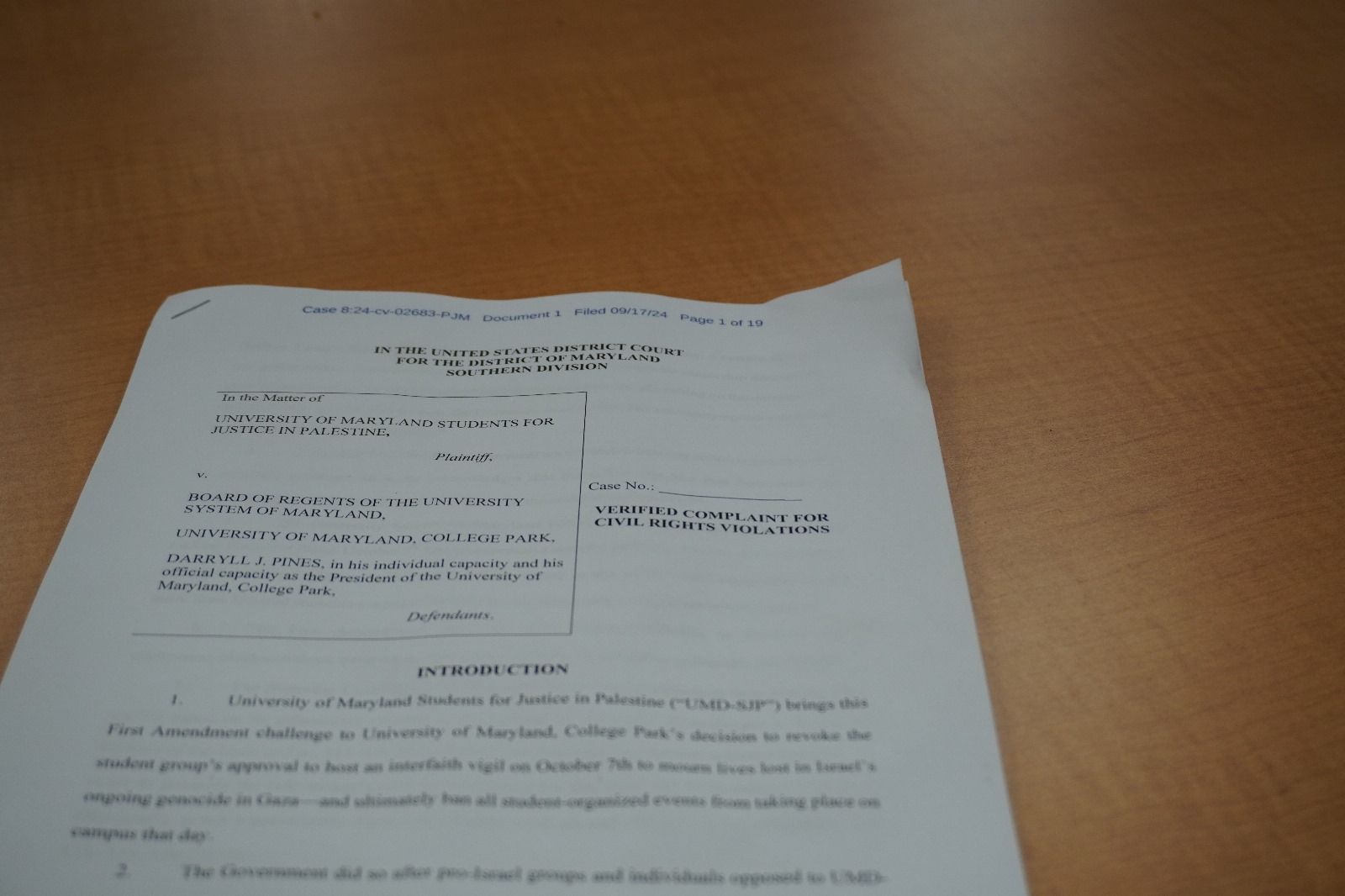 Federal judge overturns UMD’s ban on student-organized expressive events for Oct. 7.